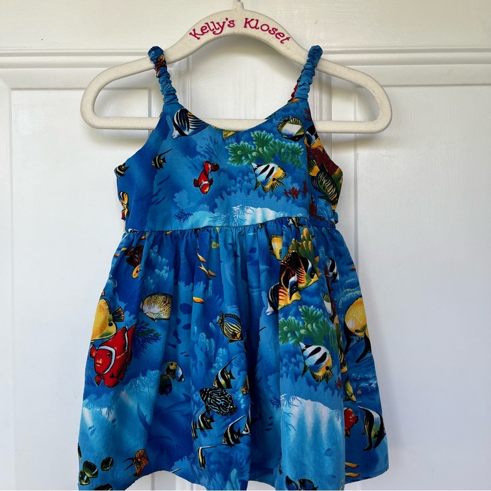 •Pacific Legend Apparel• Fish Print Sundress Made in Hawaii - 12-18 Months
